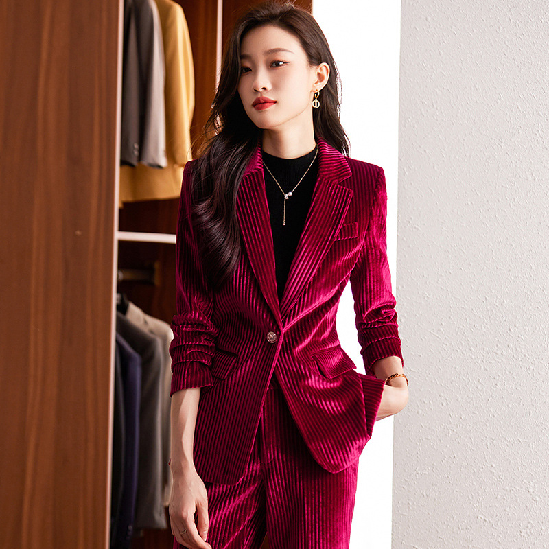 High End Women'S Formal Wear - Sonbahar ve kış için kadın kadife