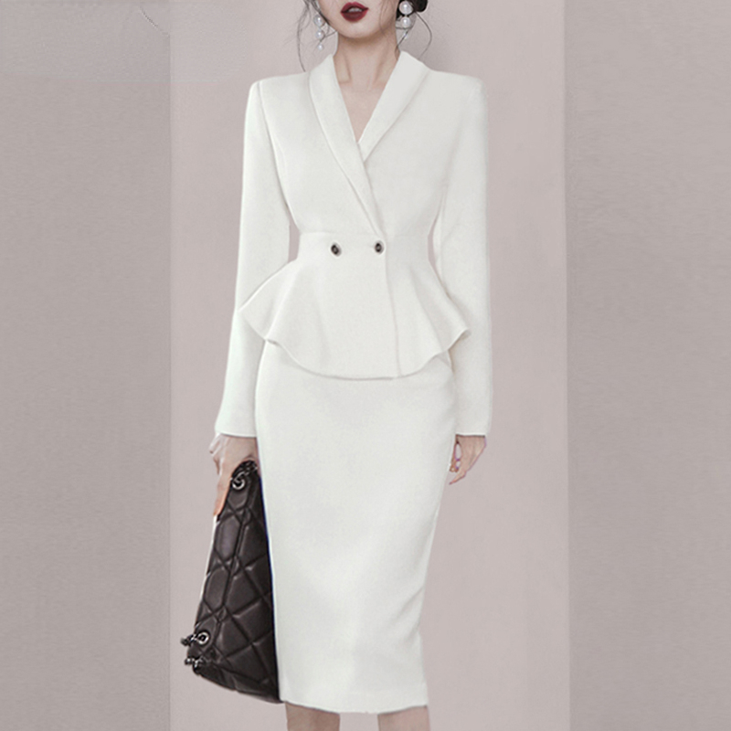 Women Formal Wear With Blazer - Zarif ofis bayan elbise takım elbise