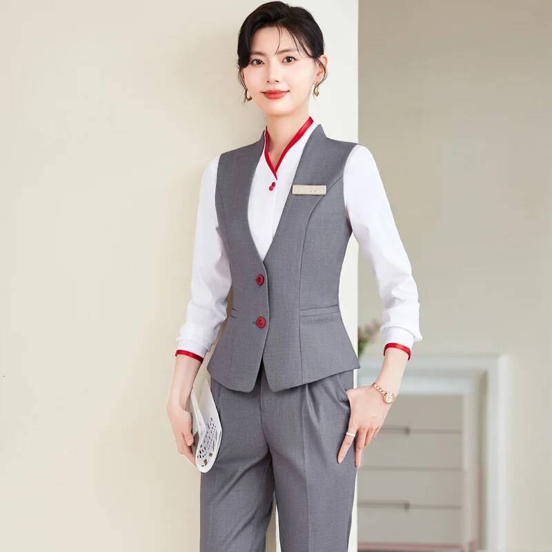 Women Formal Wear With Blazer - Büyük Beden 5XL Resmi Pantolon Takımları