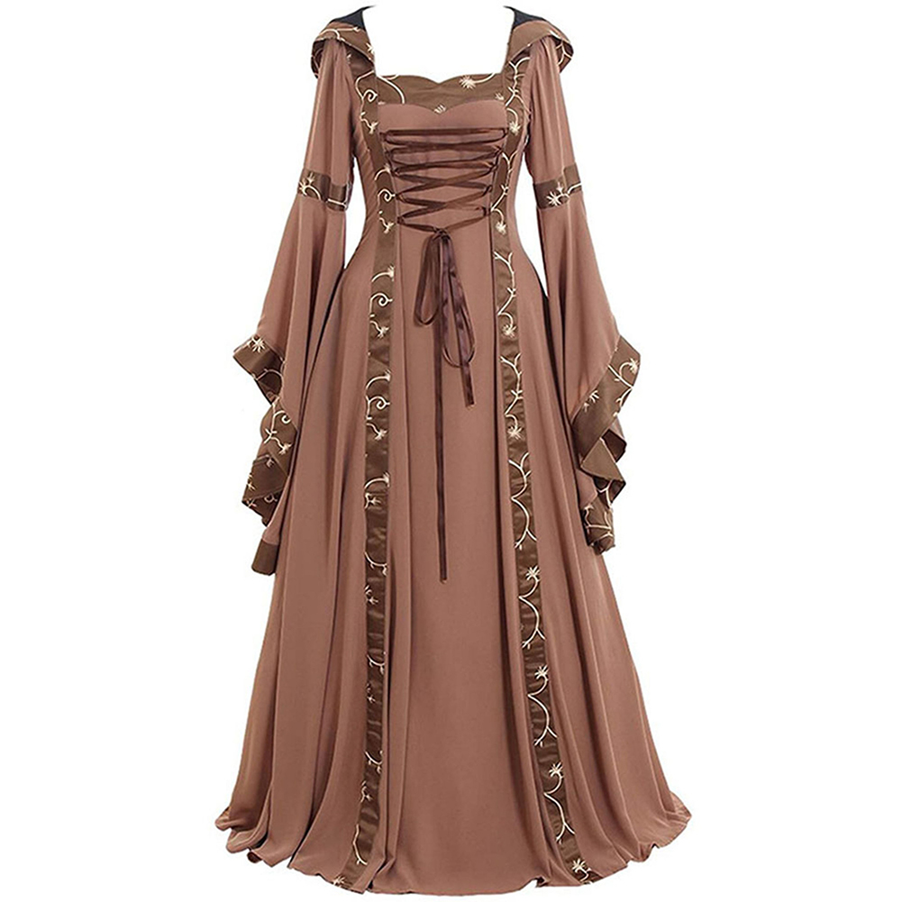 Women'S Gothic Formal Wear - Günlük Giyim Cosplay Etkinlikleri Haki Gotik