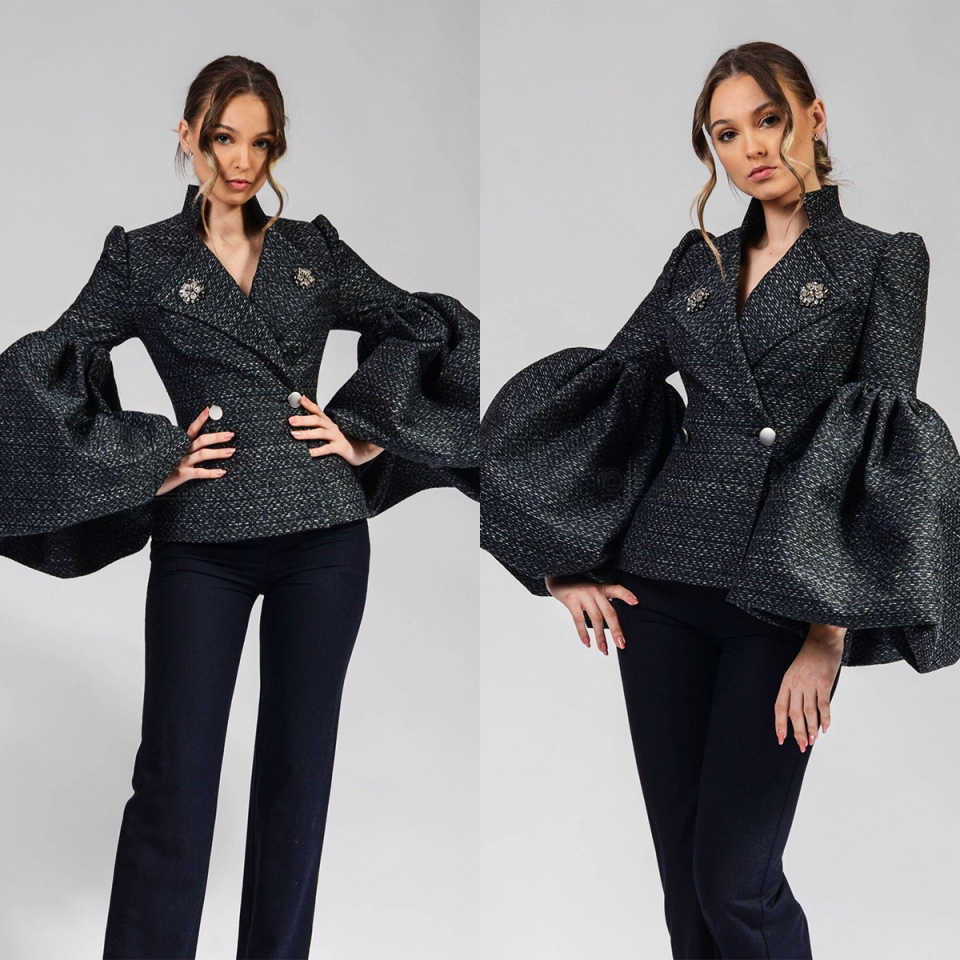 Unique Women'S Formal Wear - Benzersiz Tasarım Kadın Blazer Elbise Büyük