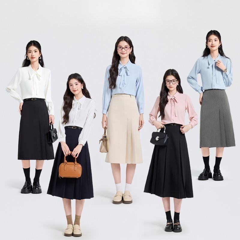 High End Women'S Formal Wear - Kadınlar İçin Pembe Şifon Gömlek Yeni