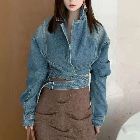 Mavi Yıkanmış Retro Denim Ceke - Unique Women'S Formal Wear incelemesi ve fiyatı