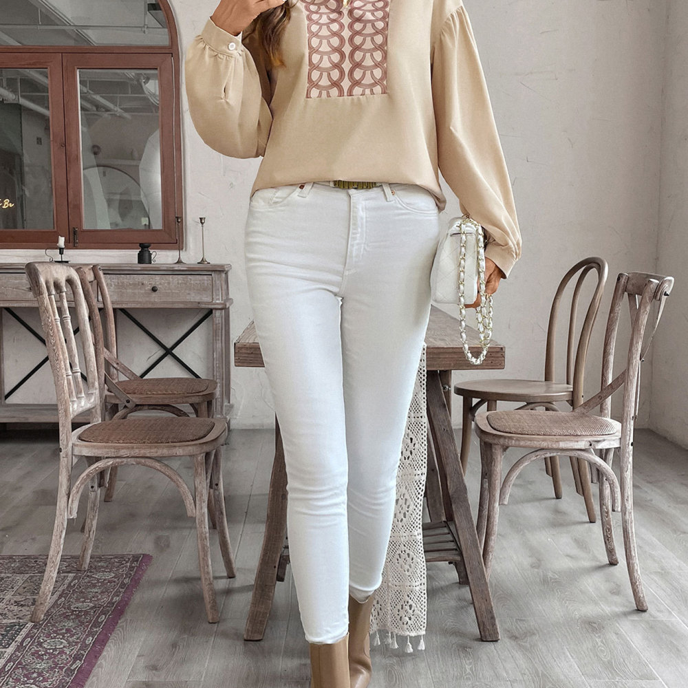 Şık Retro Kadın Bluzu Çiçek De - Women'S Elegant Formal Wear incelemesi ve fiyatı