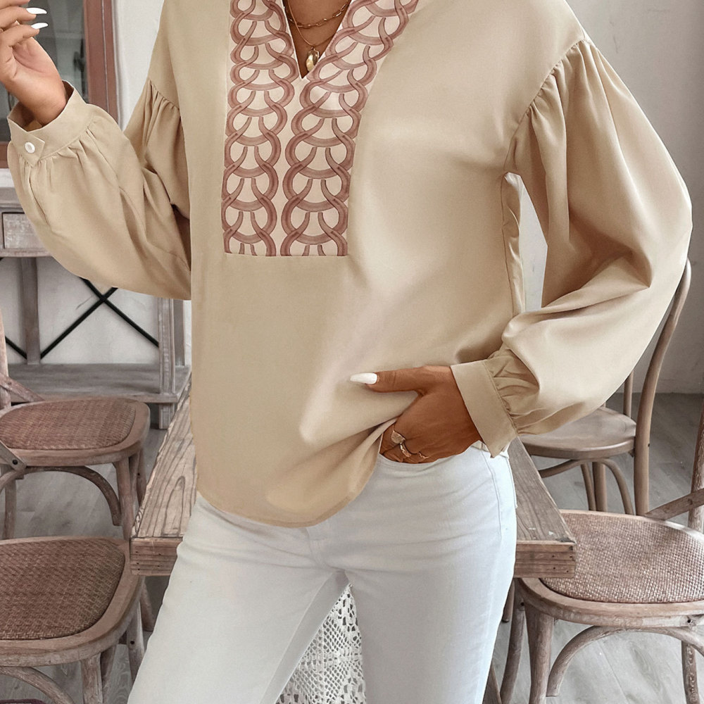 Şık Retro Kadın Bluzu Çiçek De - Women'S Elegant Formal Wear incelemesi ve fiyatı