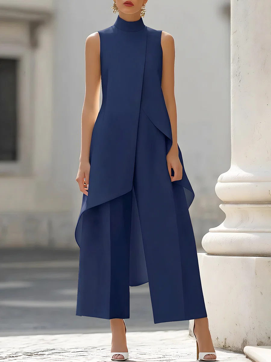 Kolsuz Yüksek Yaka Asimetrik K - Women'S Elegant Formal Wear incelemesi ve fiyatı