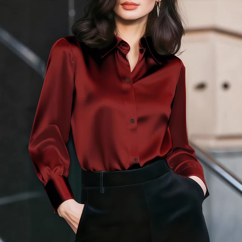 Kadın Saten Yaka Detaylı Bluz, - Women'S Elegant Formal Wear incelemesi ve fiyatı